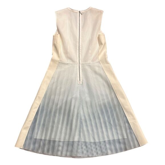 Elie Tahari Kemper Dress White Blue Ombré Fit & Flare Sleeveless Size 6 - Picture 3 of 14